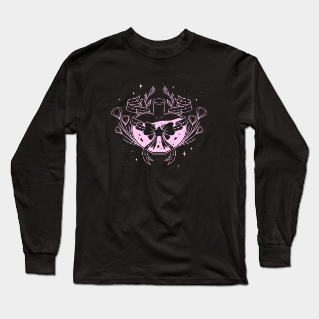 Pink Magic Potion - Florals and Greenery Long Sleeve T-Shirt by Cosmic Queers